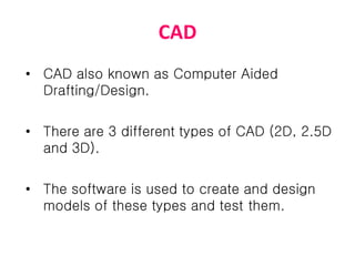CAD most commonly refers to Computer-Aided Design, software used by ...