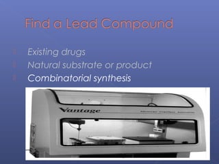  Existing drugs
 Natural substrate or product
 Combinatorial synthesis
 