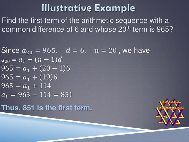 find terms in arithmetic sequence calculator