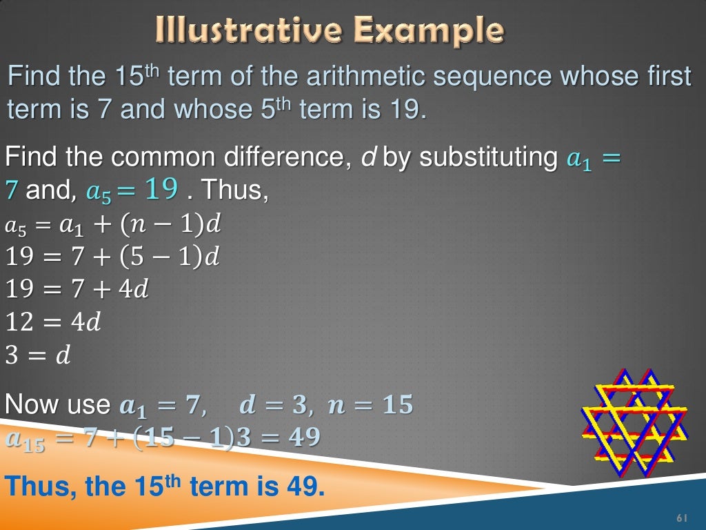Arithmetic Sequence and Arithmetic Series