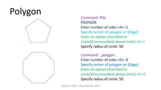 Polygon Command Drawing Computer aided machine drawing | PPTX