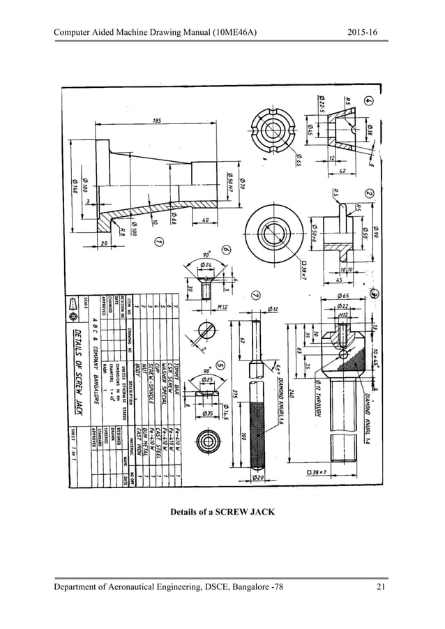 Computer aided machine drawing manual PDF