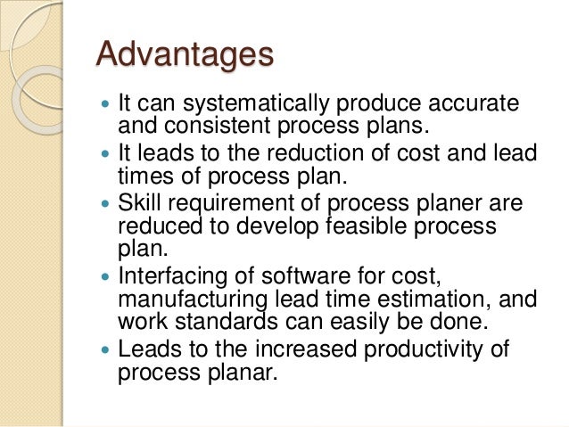 Computer Aided Process Planning Capp