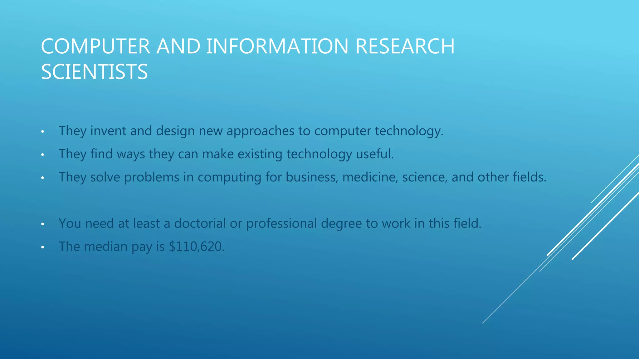 Computer and information technology occupations PPT