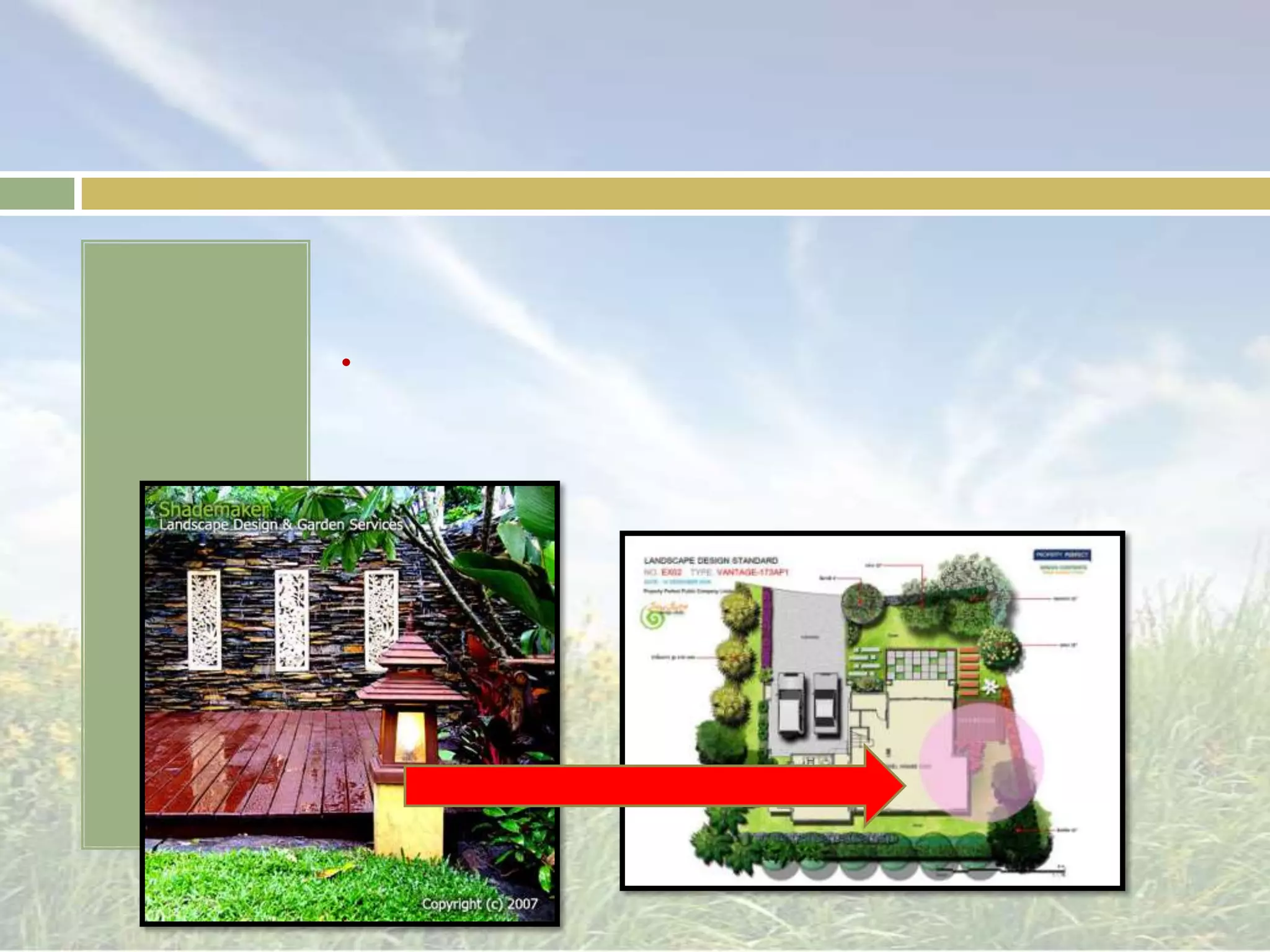 ส่วนพื้นที่ปลูกผักสวนครัวพื้นที่พักผ่อนส่วนตัวเป็นพื้นที่ที่เป็นส่วนตัวมากที่สุด ส่วนนี้ควรอยู่หลังบ้าน     ถือเป็นส่วนที่สำคัญมากที่สุด