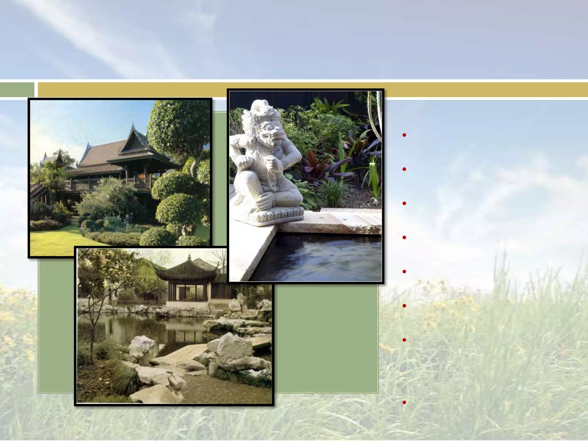 ใช้ในบ้านพักอาศัย สวนสาธารณะหลักศิลป์ในการออกแบบ (PRIN CIPLE OF DESIGN )ความกลมกลืนกัน (UNITY)