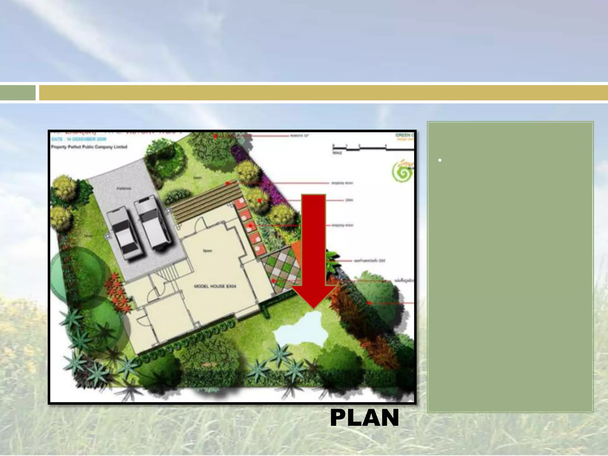 หลักจิตวิทยาในการออกแบบ(PHYOLOGY DIVISION)                                          ประเภทสวนสวนไทย