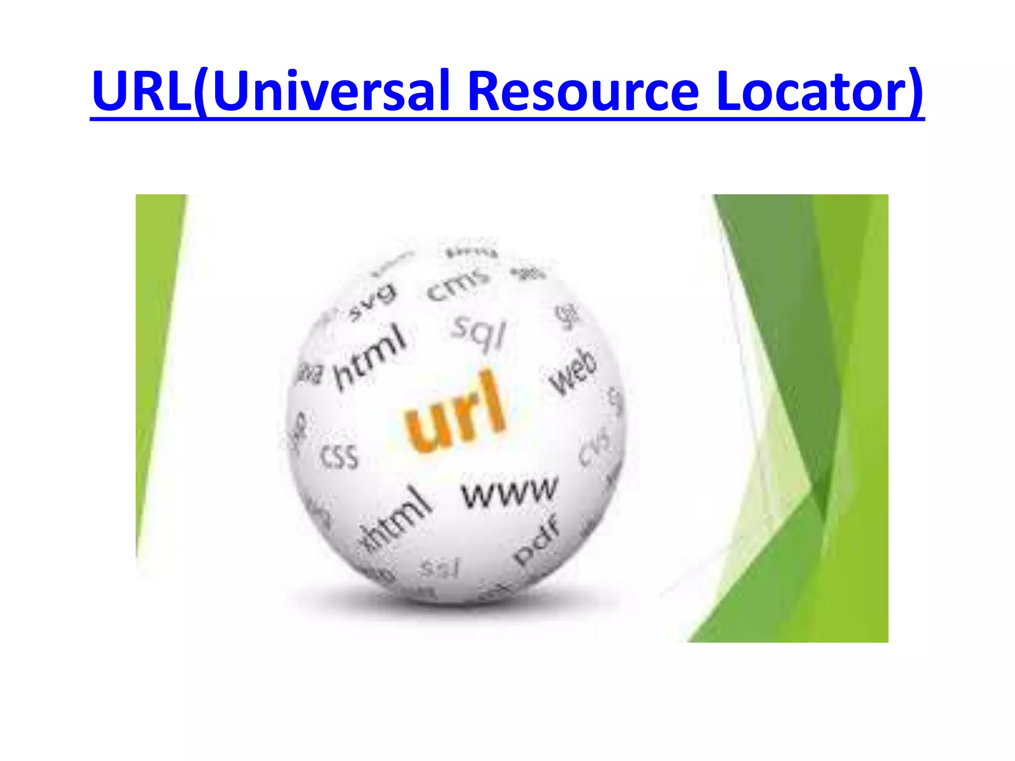 URL(Universal Resource Locator)
 
