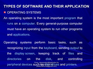 Computer Studies, Uses, Computer application and appreciation | PPT