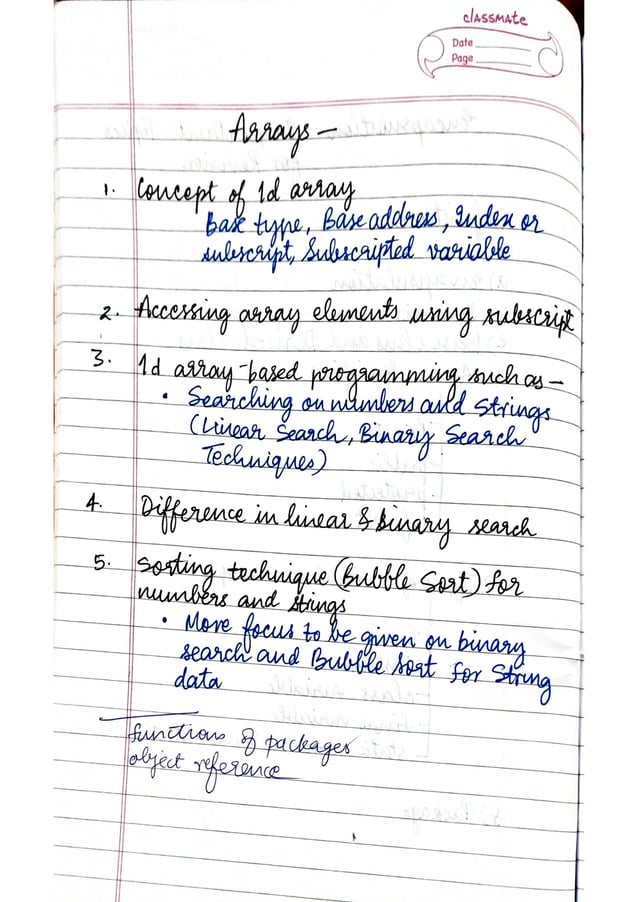 ICSE Computer Applications Class X Handwritten Notes | PDF