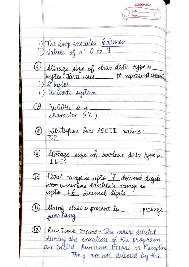 ICSE Computer Applications Class X Handwritten Notes | PDF