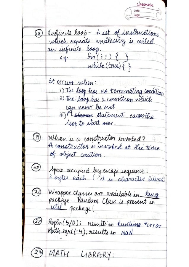 ICSE Computer Applications Class X Handwritten Notes | PDF