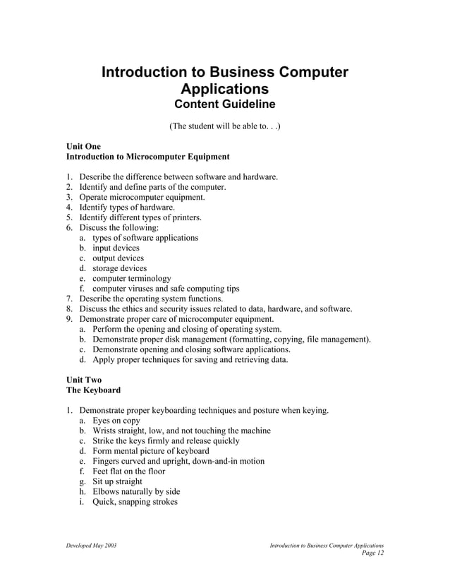 Computer application in business PDF