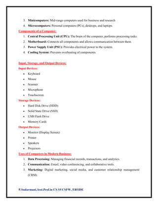 Computer Application in Business (commerce) | PDF