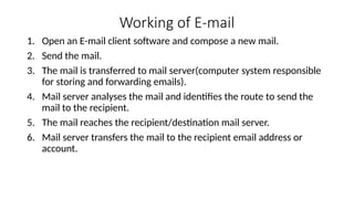 Computer Applications eamil working and protocols | PPTX