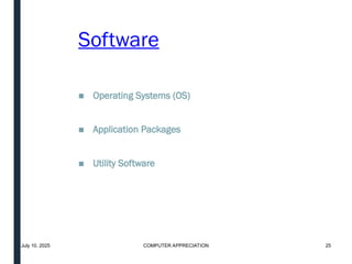 Computer Appreciation Lesson Note for all Computer Beginers | PPT