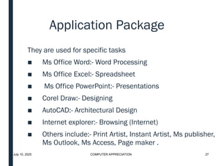 Computer Appreciation Lesson Note for all Computer Beginers | PPT