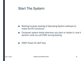 Computer Appreciation Lesson Note for all Computer Beginers | PPT