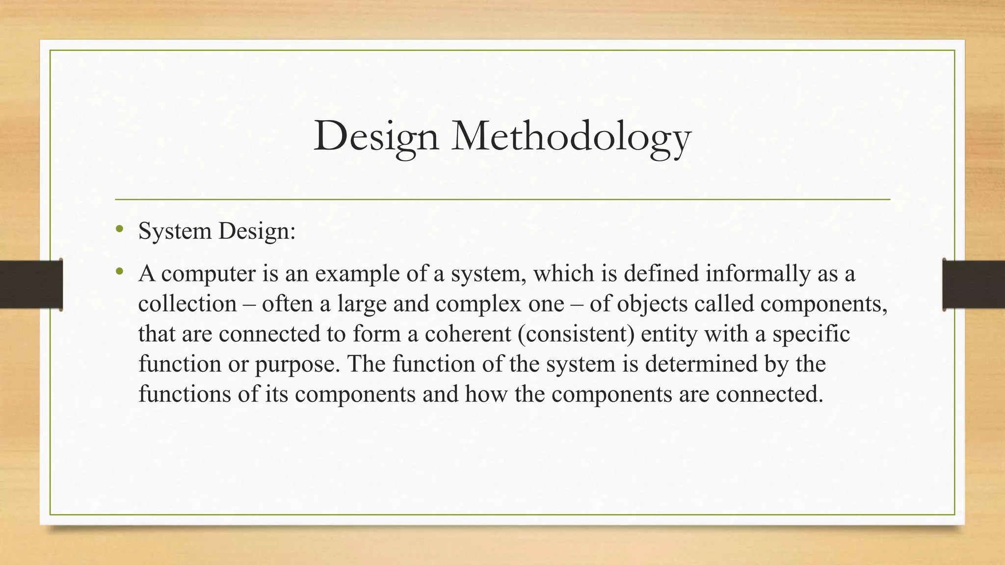 Computer architectural design methodology | PPTX | Computing ...
