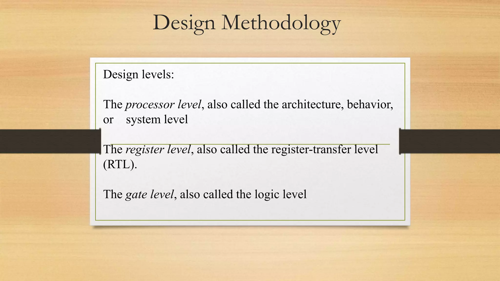 Computer architectural design methodology | PPTX | Computing ...