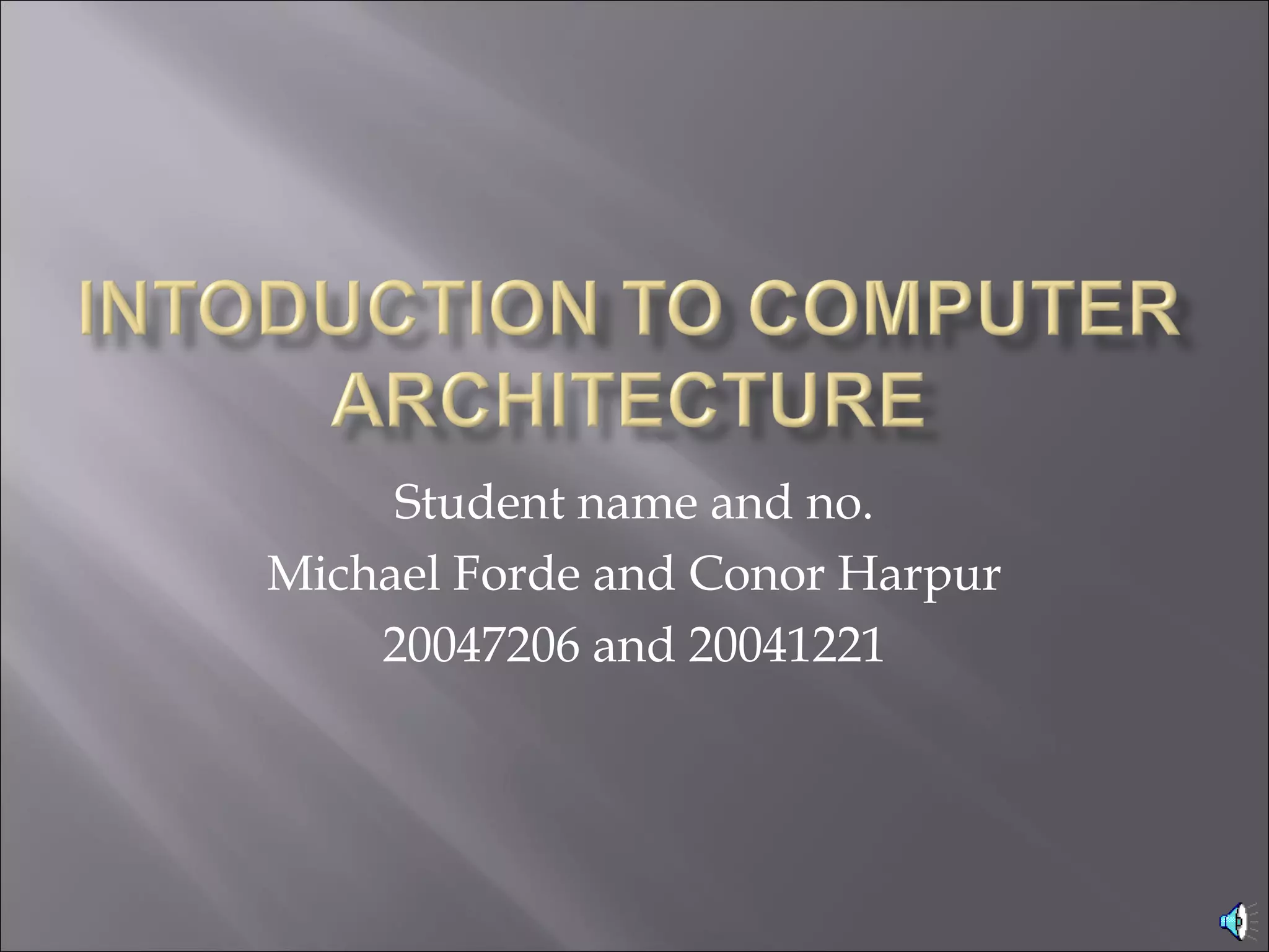 Computer architecture | PPT