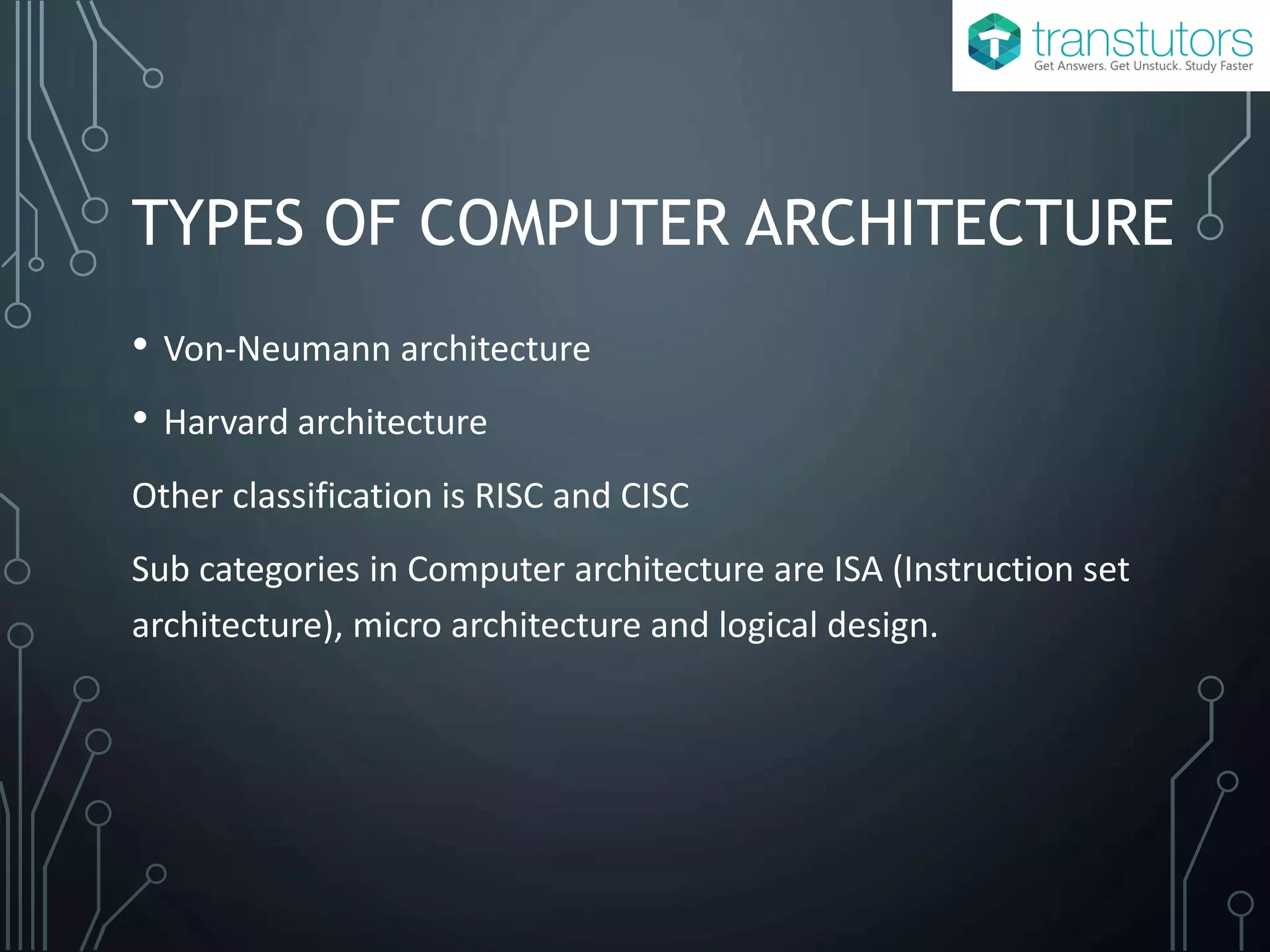 Computer Architecture | Computer Science | PPTX