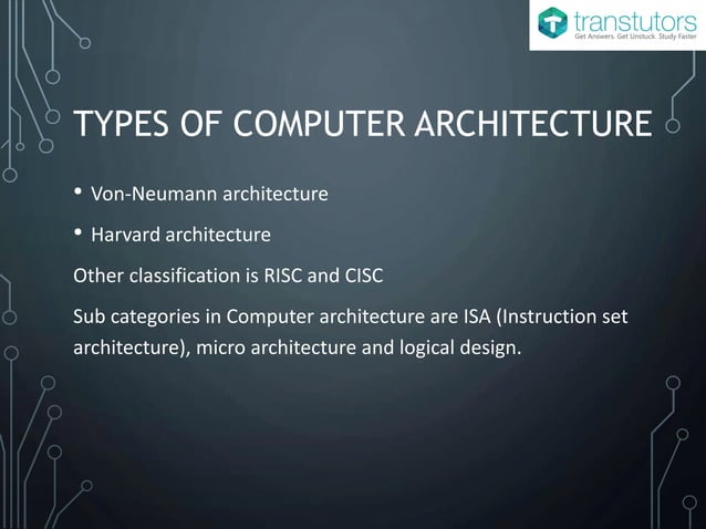 Computer Architecture | Computer Science | PPT