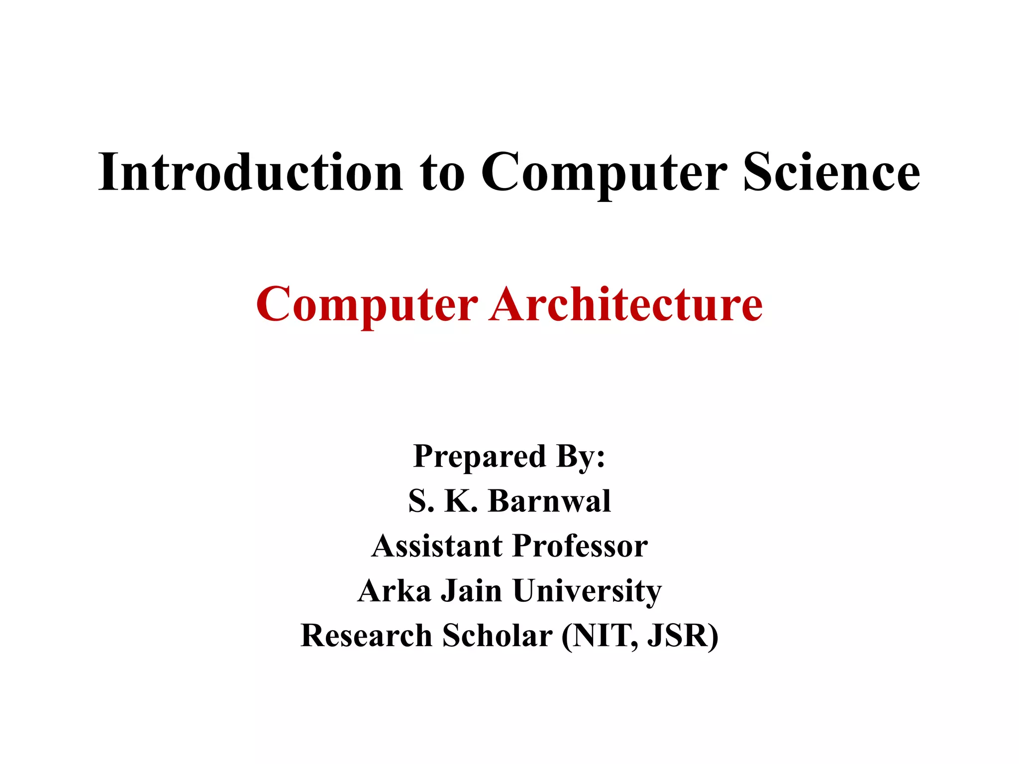 Computer Architecture | PPT image.