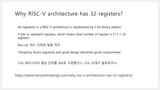 Why RISC-V architecture has 32 registers?
https://www.vlsisystemdesign.com/why-risc-v-architecture-has-32-registers/
All r...