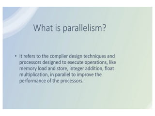 Classes of Computers- Classes of parallelism and Parallel Architectures ...
