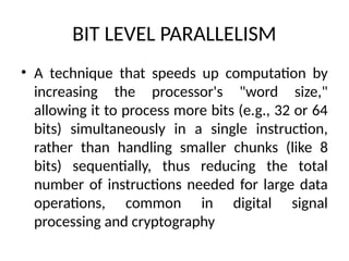 Classes of Computers- Classes of parallelism and Parallel Architectures ...