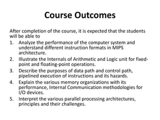 Introduction to Computer Architecture and Organization | PPTX