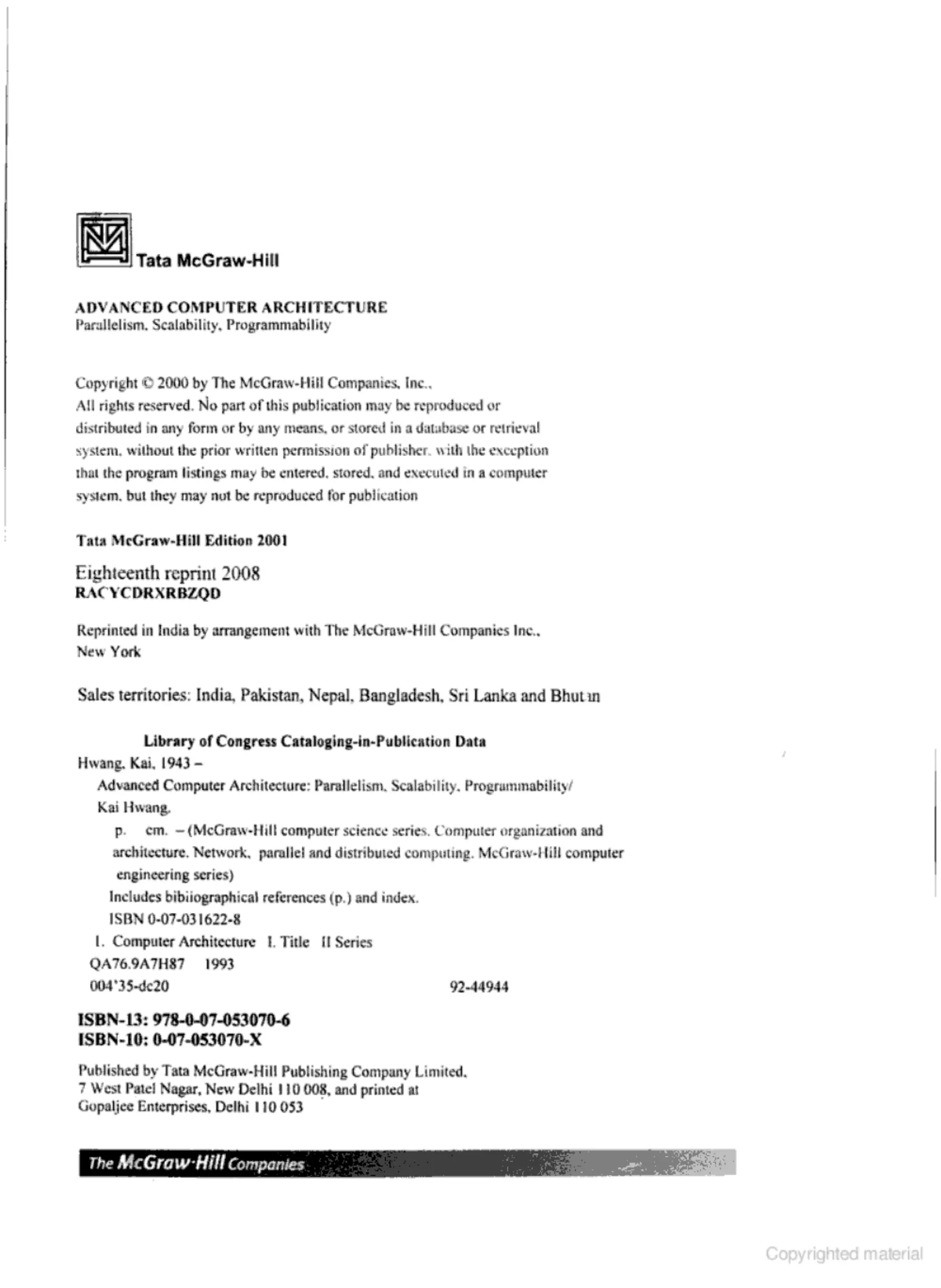 Computer architecture kai hwang