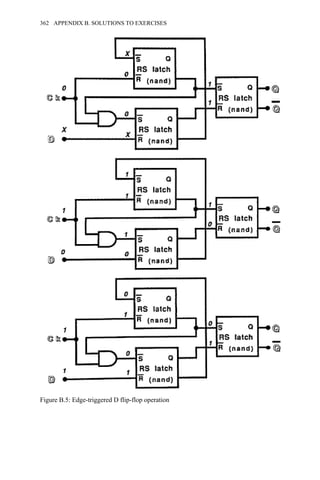 Figure B.5: Edge-triggered D flip-flop operation
362 APPENDIX B. SOLUTIONS TO EXERCISES
 