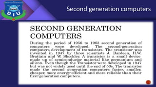 Second generation computers
 