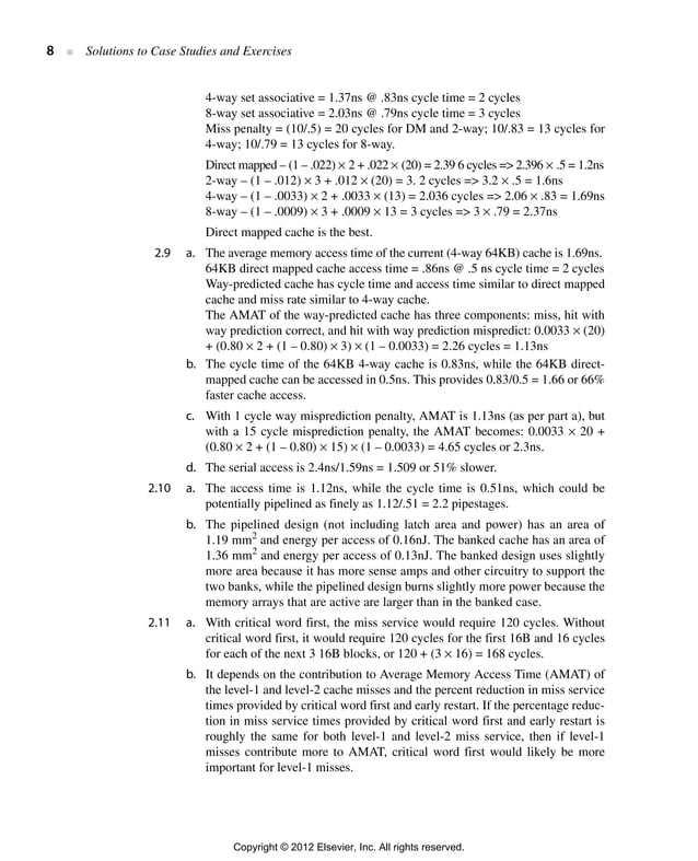 Computer architecture, a quantitative approach (solution for 5th ...