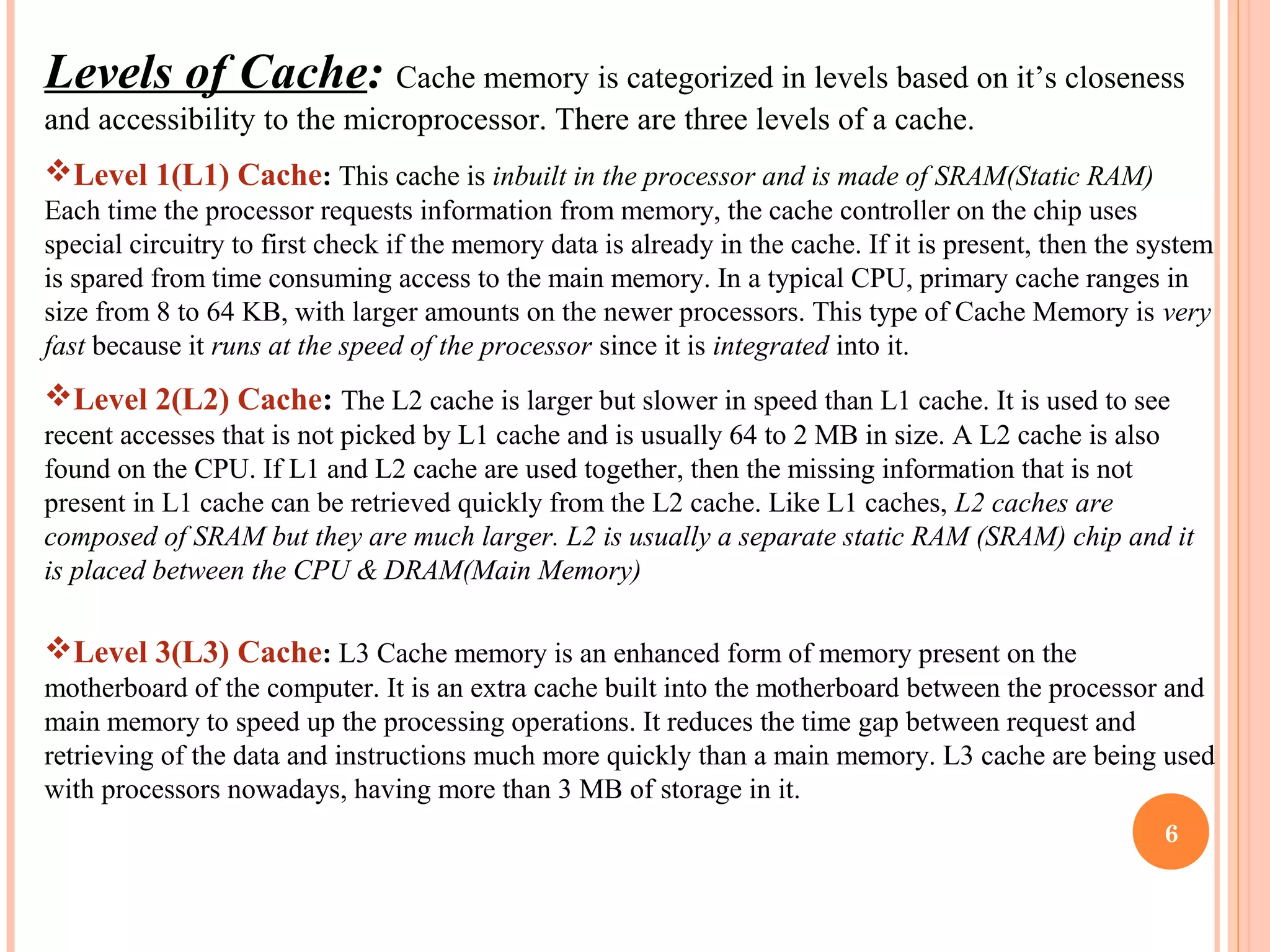 Computer architecture cache memory | PPT