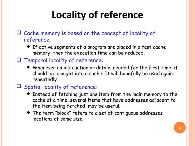 Computer architecture cache memory | PPT