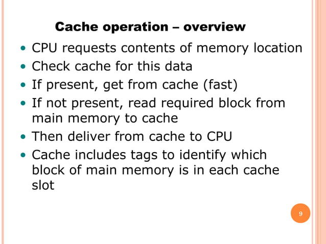 Computer architecture cache memory | PPT