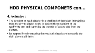 Computer architecture disk capacity | PPTX
