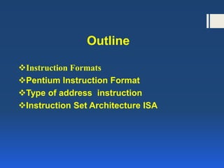 Computer architecture instruction formats | PPTX | Programming ...