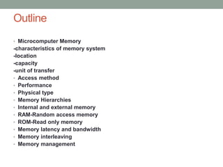 Computer architecture memory system | PPTX