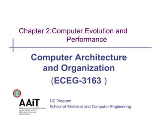 UG Program
School of Electrical and Computer Engineering
Chapter 2:Computer Evolution and
Performance
Computer Architecture
and Organization
(ECEG-3163 )
 