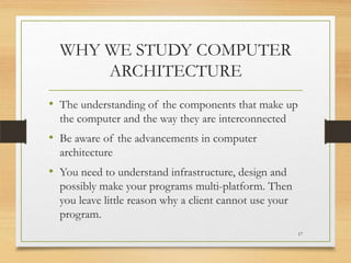 Computer architecture overview | PPTX