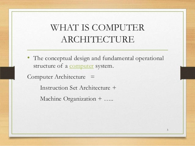 Computer architecture overview
