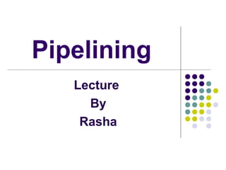 Pipelining
Lecture
By
Rasha
 