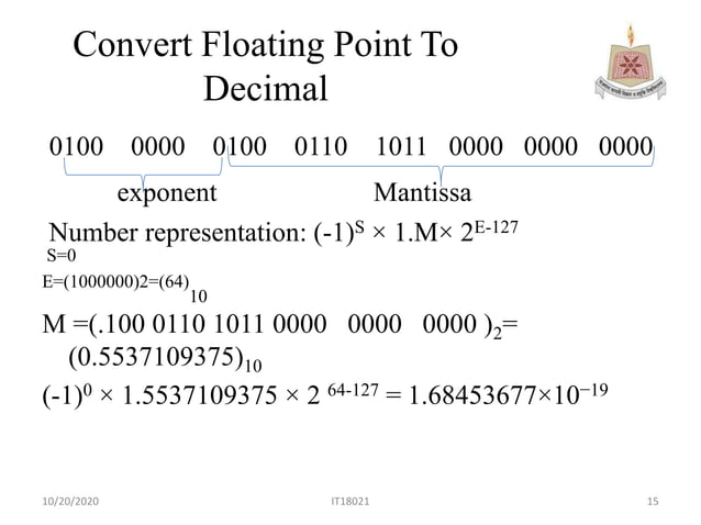IEEE floating point representation | PPTX