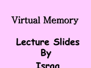 Computer architecture virtual memory
