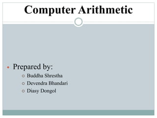 Computer arithmetic | PPT