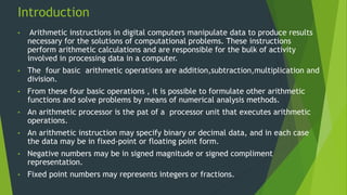 Computer arithmetic | PPTX